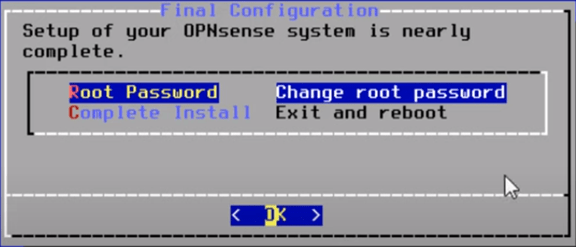 initial setup of opnsense firewall